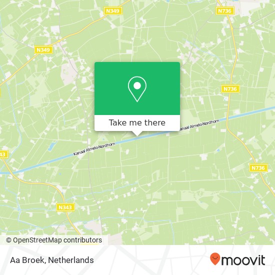 Aa Broek, 7636 Groot Agelo kaart