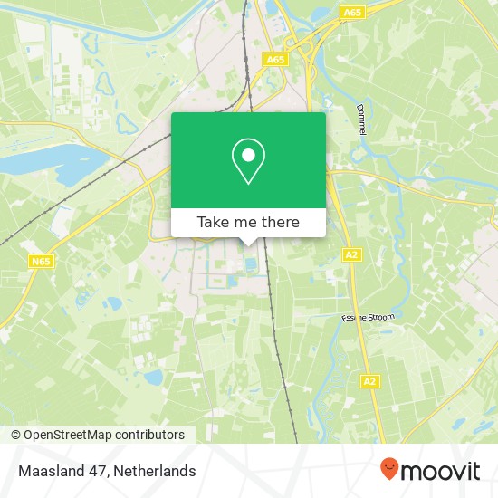 Maasland 47, 5262 GN Vught kaart