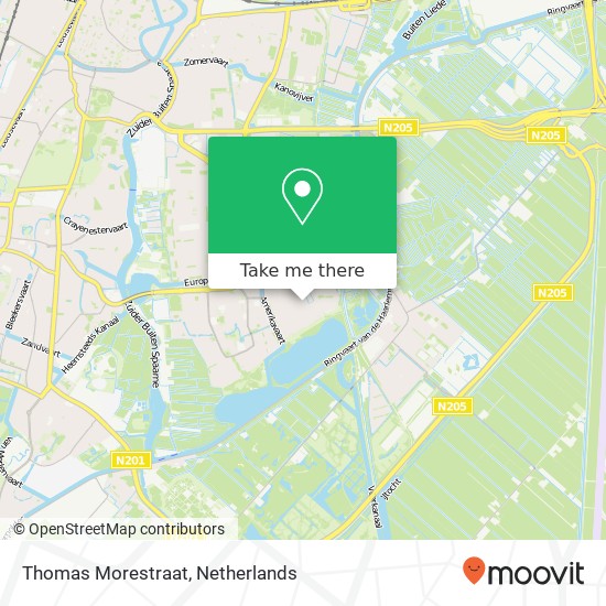 Thomas Morestraat, 2037 RA Haarlem kaart