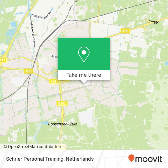 Schrier Personal Training, Zundertseweg 17 kaart