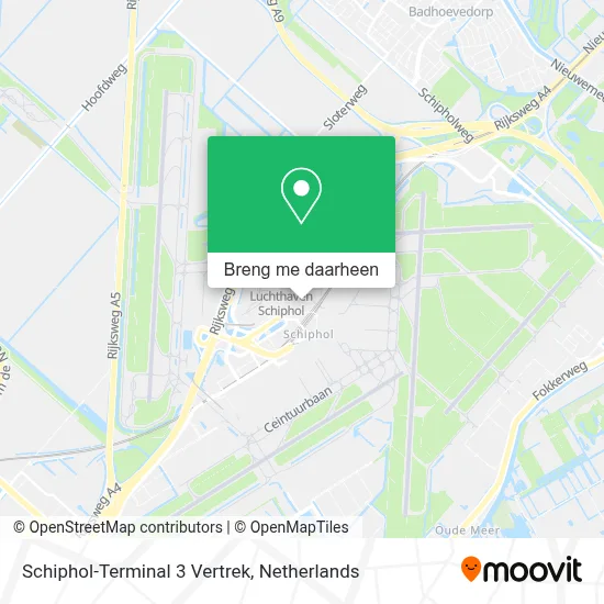 Schiphol-Terminal 3 Vertrek kaart