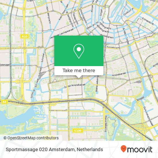 Sportmassage 020 Amsterdam, Stadionweg kaart