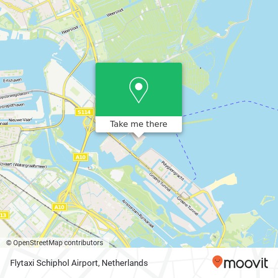 Flytaxi Schiphol Airport kaart
