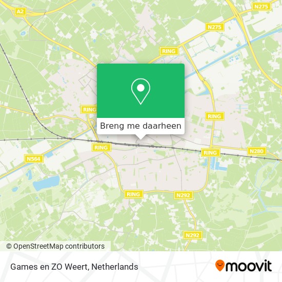 Games en ZO Weert kaart