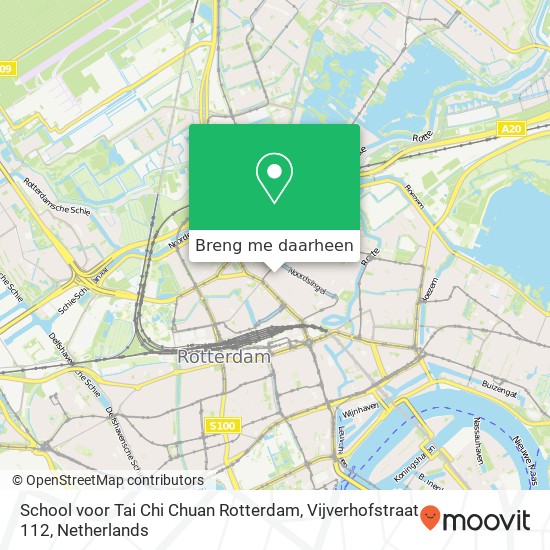 School voor Tai Chi Chuan Rotterdam, Vijverhofstraat 112 kaart