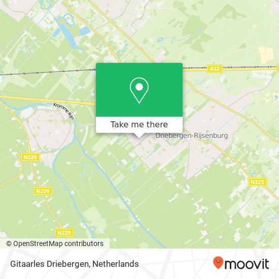 Gitaarles Driebergen, De Kievit 2 kaart