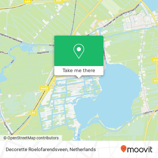 Decorette Roelofarendsveen, Noordeinde 17 kaart