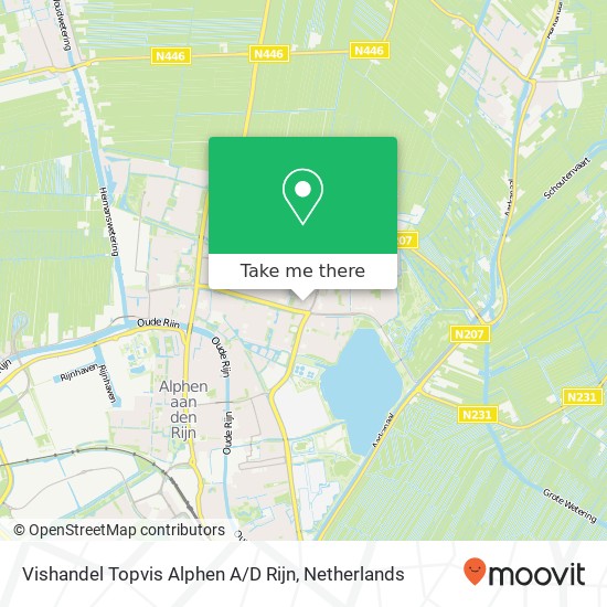 Vishandel Topvis Alphen A / D Rijn, Ridderhof 43 kaart