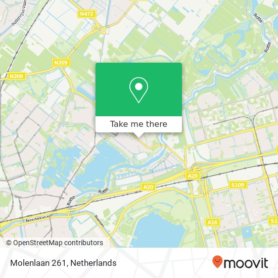 Molenlaan 261, 3055 GG Rotterdam kaart