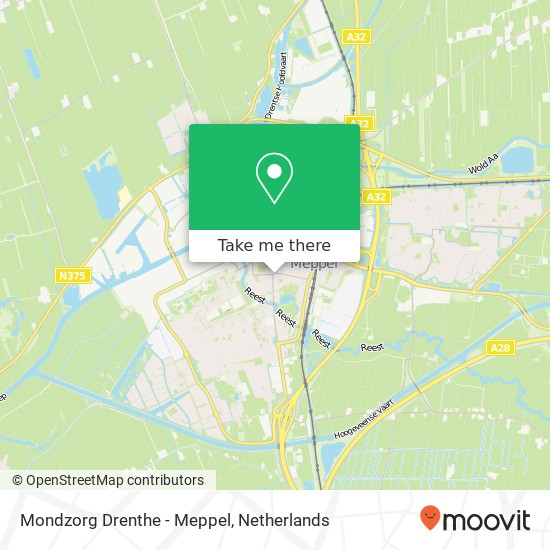 Mondzorg Drenthe - Meppel, Stationsweg 2 kaart