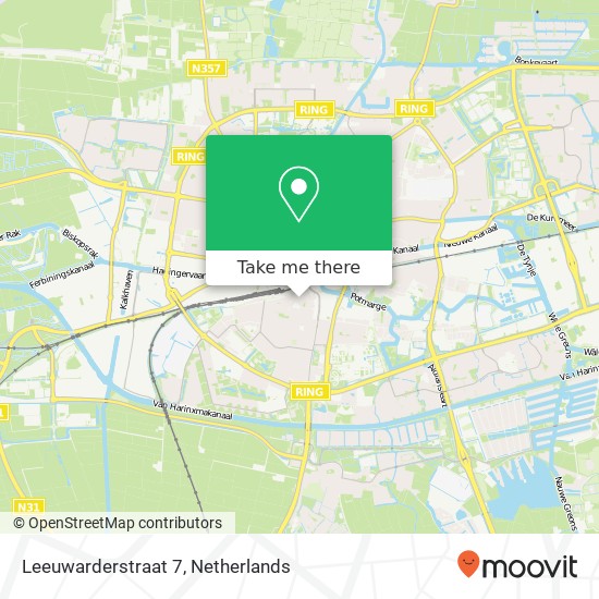 Leeuwarderstraat 7, 8932 GN Leeuwarden kaart