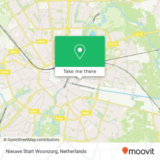 Nieuwe Start Woonzorg, Tongelresestraat 88 kaart