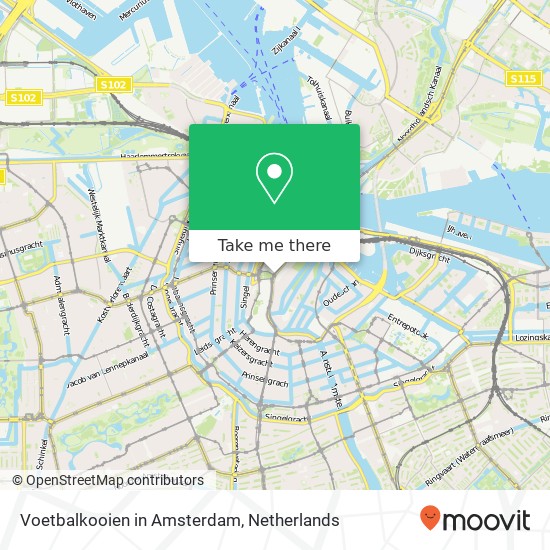 Voetbalkooien in Amsterdam, Dam kaart