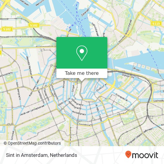 Sint in Amsterdam kaart