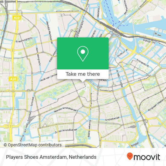 Players Shoes Amsterdam, Pieter Cornelisz. Hooftstraat 48 kaart