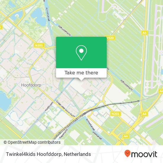 Twinkel4kids Hoofddorp, Kruisweg 987A kaart