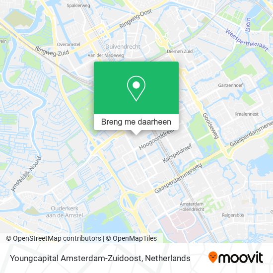 Youngcapital Amsterdam-Zuidoost kaart
