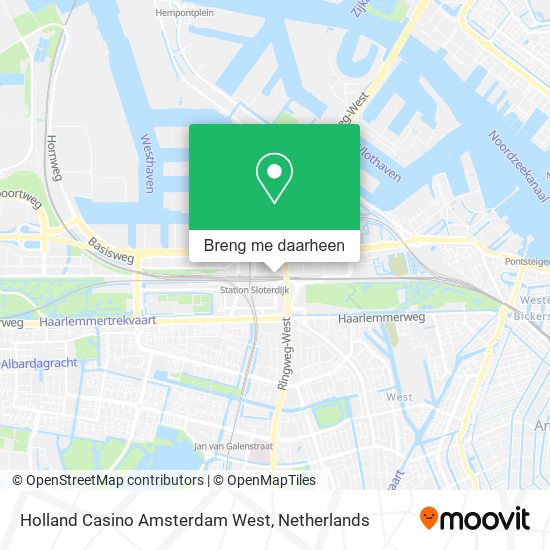 Holland Casino Amsterdam West kaart