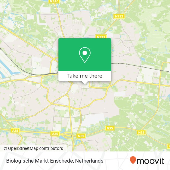 Biologische Markt Enschede, Klanderij kaart