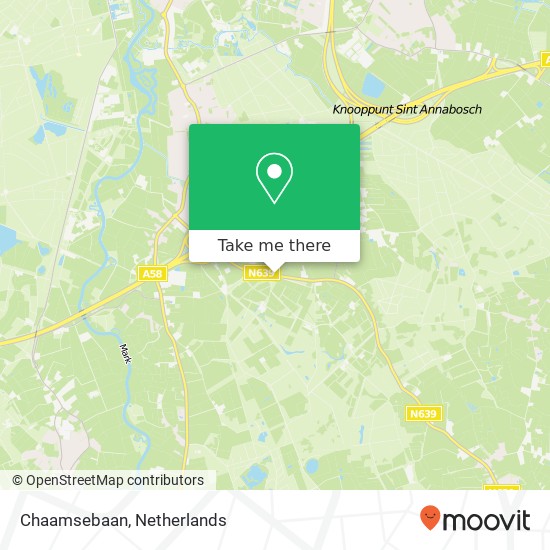 Chaamsebaan, 4858 RK Ulvenhout kaart