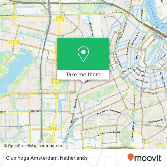 Club Yoga Amsterdam, Jacob van Lennepkade 307 kaart