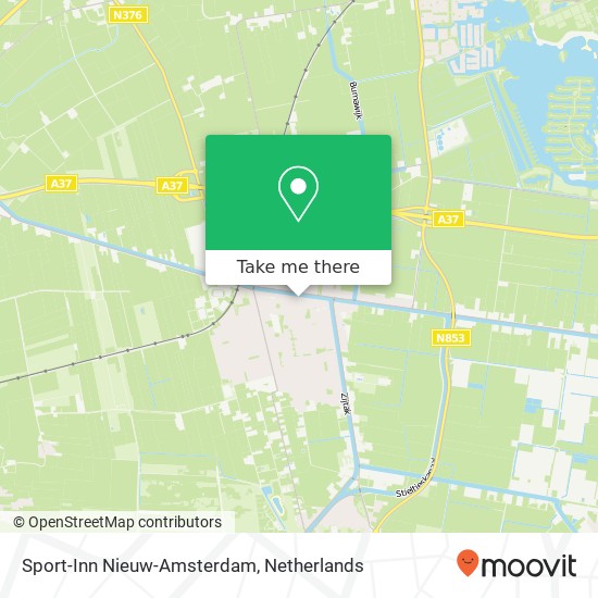 Sport-Inn Nieuw-Amsterdam, Vaart Zz kaart