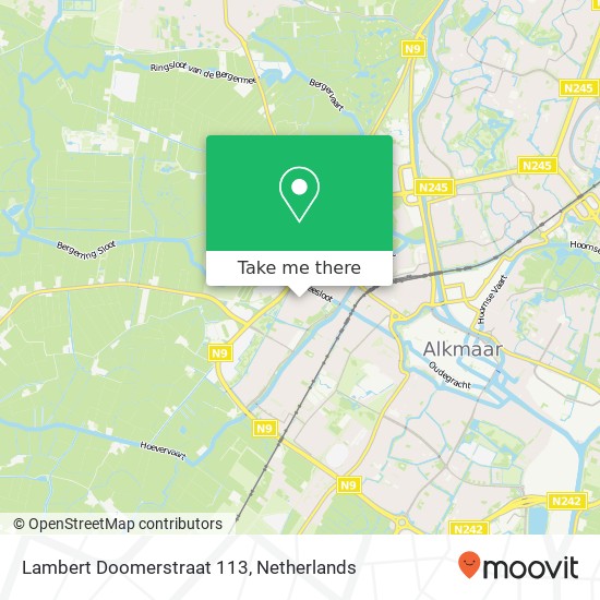 Lambert Doomerstraat 113, 1816 EN Alkmaar kaart