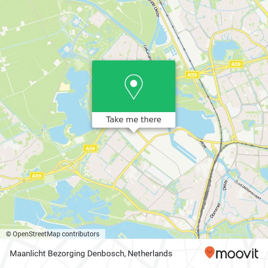 Maanlicht Bezorging Denbosch, Kasteleinenkampweg 9A kaart