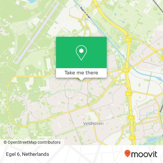 Egel 6, 5509 RM Veldhoven kaart