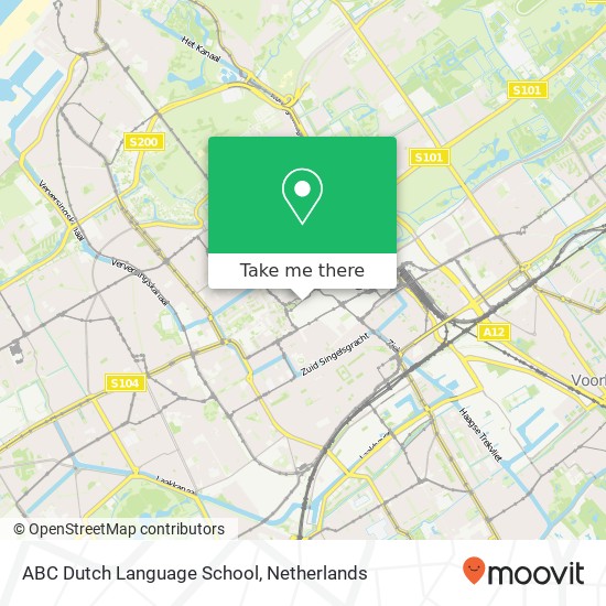 ABC Dutch Language School, Haagsche Bluf 7 kaart