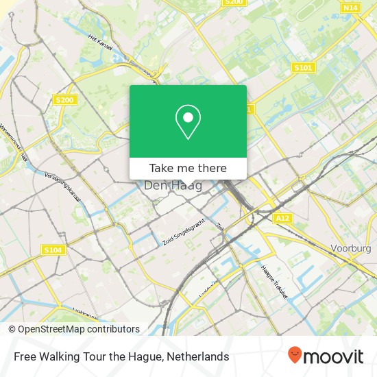Free Walking Tour the Hague kaart