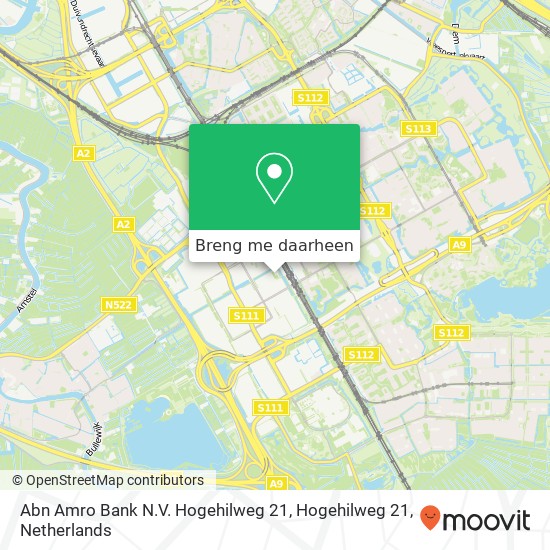 Abn Amro Bank N.V. Hogehilweg 21, Hogehilweg 21 kaart