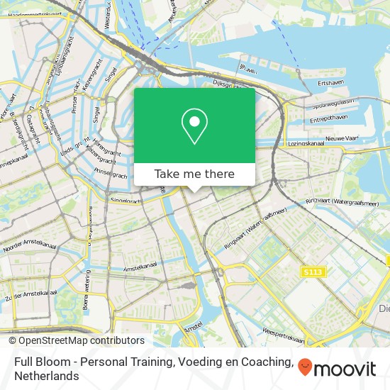 Full Bloom - Personal Training, Voeding en Coaching, Tweede Boerhaavestraat 38 kaart