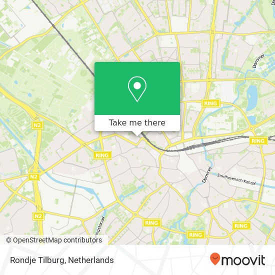 Rondje Tilburg kaart