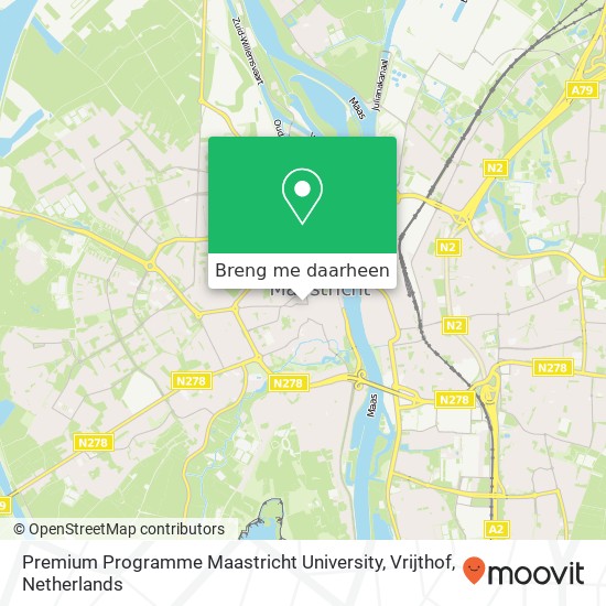 Premium Programme Maastricht University, Vrijthof kaart