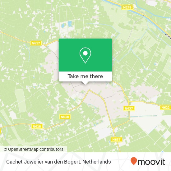 Cachet Juwelier van den Bogert, Markt 5 kaart