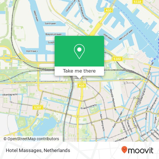 Hotel Massages, Kingsfordweg kaart