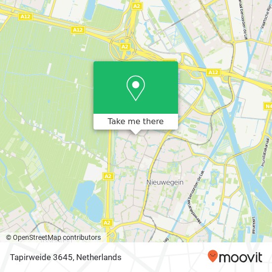 Tapirweide 3645, 3437 EL Nieuwegein kaart