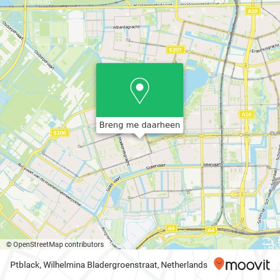 Ptblack, Wilhelmina Bladergroenstraat kaart