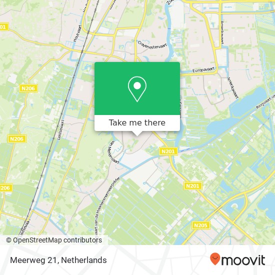 Meerweg 21, 2103 VA Heemstede kaart