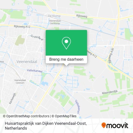 Huisartspraktijk van Dijken Veenendaal-Oost kaart