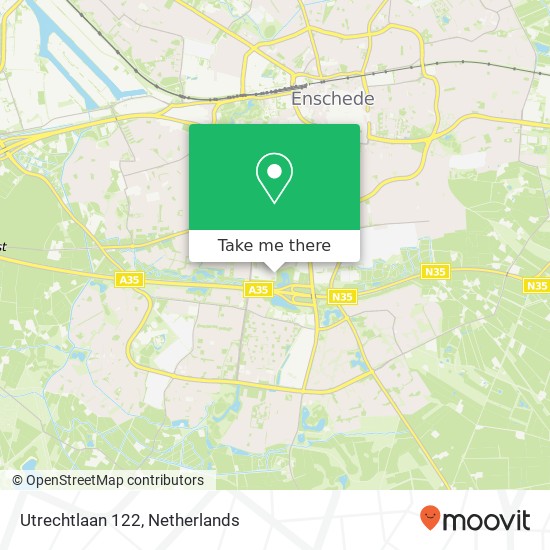 Utrechtlaan 122, 7543 Enschede kaart