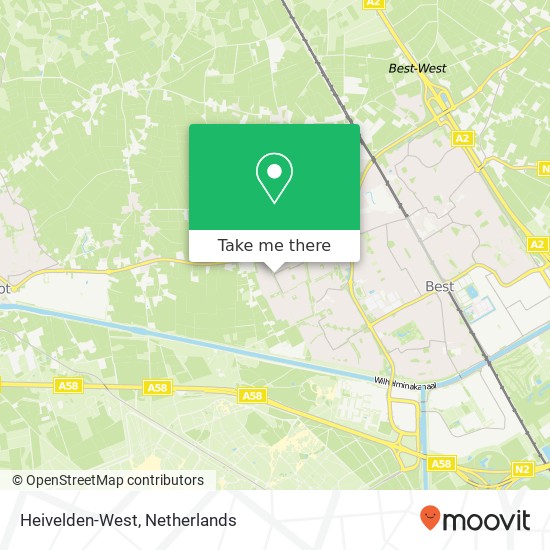 Heivelden-West, 5685 Best kaart