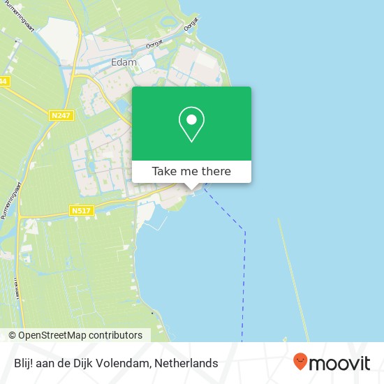 Blij! aan de Dijk Volendam, Zuideinde 9 kaart