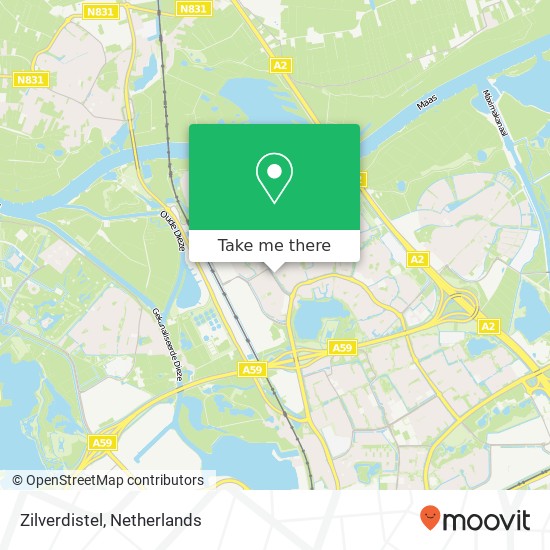 Zilverdistel, 5237 HL 's-Hertogenbosch kaart