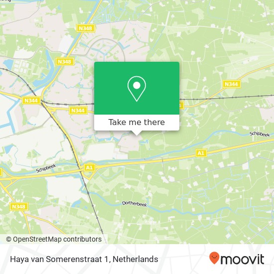 Haya van Somerenstraat 1, 7421 HE Deventer kaart