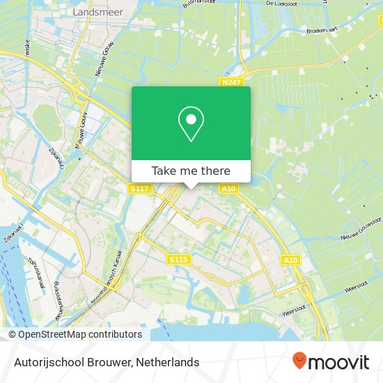 Autorijschool Brouwer, H. Cleyndertweg kaart