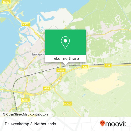 Pauwenkamp 3, 3848 BP Harderwijk kaart