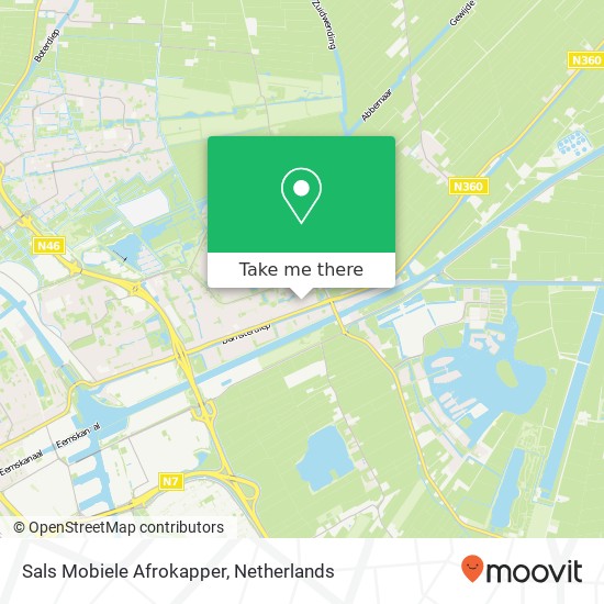 Sals Mobiele Afrokapper, Meerpaal 347 kaart