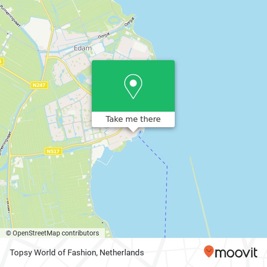 Topsy World of Fashion, Zeestraat 9 kaart